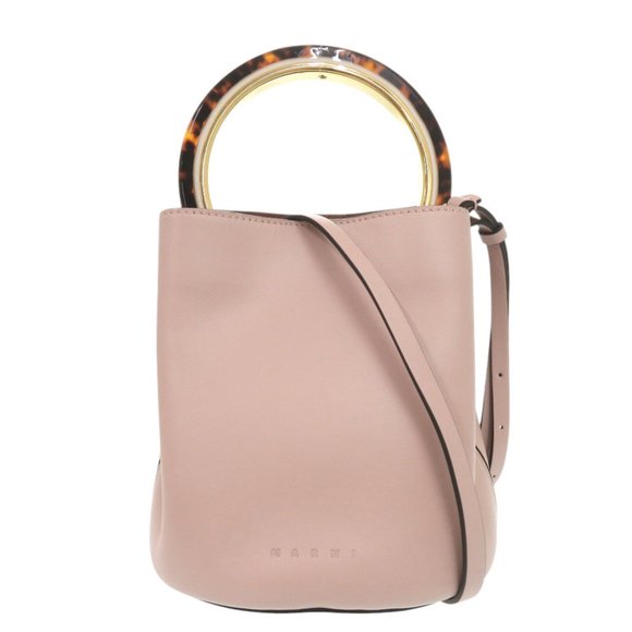 MARNI Pink Leather Pouch - Picture 1 of 8